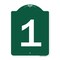 Signmission Designer Series Sign-Sign W/ Number 1, Green & White Aluminum Sign, 18" x 24", GW-1824-22898 A-DES-GW-1824-22898 - alternate 1